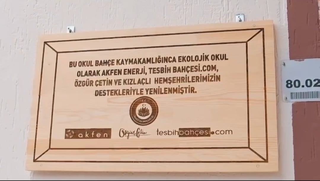 Kaymakamlığımızca Ekolojik Okul Olarak Yenilenen Kızlaç İlkokulu Eğitime Başladı